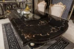 Black Monaco Dining Room Table Detail