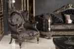 Black Monaco Living Room Chair