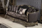 Black Monaco Living Room Sofa