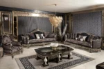 Black Monaco Living Room Wide Angle