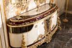 Gold Cavalli Dining Room Console Detail