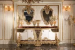 Gold Cavalli Dining Room Mirrored Console