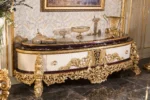 Gold Cavalli Living Room TV Stand