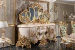 Gold Elnor Dining Room Mirrored Console