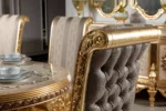 Gold Hanzade Dining Room Chair Back View