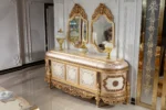 Gold Hanzade Dining Room Mirrored Console