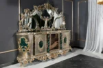 Green Imparator Dining Room Mirrored Console