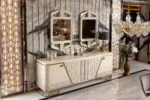 Icon White Dining Room Mirrored Console