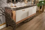 Norza Dining Room Mirrored Console Detail